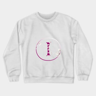 Monogram fairy flowers, letter I Crewneck Sweatshirt